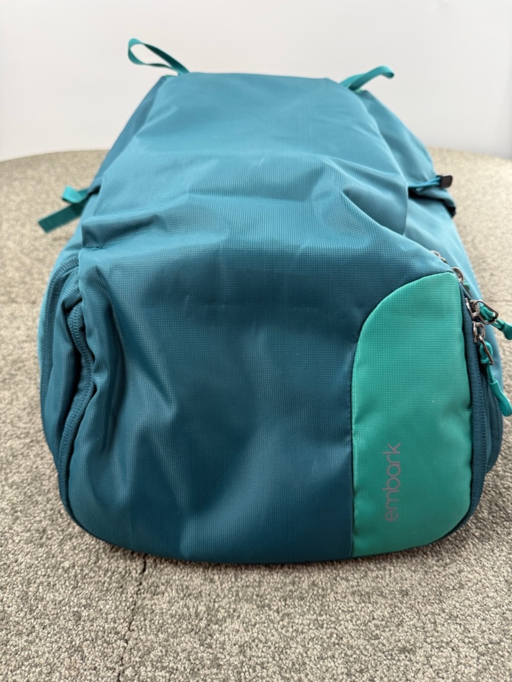 Embark Backpack Jartop Teal Blue/Green Hiking Travel Daypack Camping - Picture 3 of 13